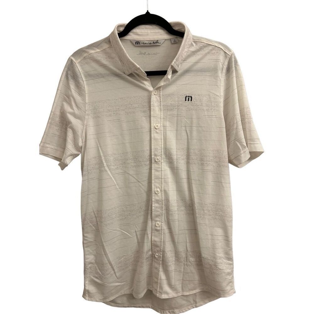 Travis Matthew striped Pima cotton blend button up golf size M